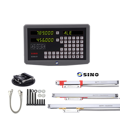 2 оси цифровой чтения SINO SDS6-2V DRO с металлическими светодиодными комплектами Два линейных линейника для фрезерной машины